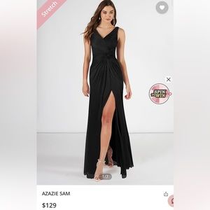 BLACK Azazie Sam Bridesmaid dress